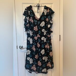 Black floral dress
